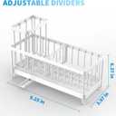 Cisily White Sponge Holder for Kitchen Sink, Sink Caddy Organizer with High Brush Holder, Kitchen Countertop Organizers and Storage Essentials, Rustproof 304 Stainless Steel, Soap Dispenser Organize