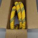 3.4 LBS Soft Spring Weighted Hoop for Adults, Quiet & Pinch-Proof Design, Portable Fitness Infinity Hoop with Body Tape Measure, Exercise Hoop for Core Workout (Yellow)