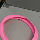 uxcell Auto Universal 32cm Dia Pink Elastic Silicone Anti-Slip Steering Wheel Cover Sweatproof Protector Easy Installation for Car Suvs Trucks