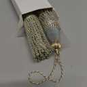 2 Pack Braided Tassel 24cm/9 Inch Key With Loops, Handmade Twisted Craft, DIY Accessories for Home Decoration
