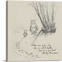 Classic Winnie the Pooh Wall Art Decor If There Ever Comes a Day Quote Canvas Painting Pictures Framed Print Sign Artwork Ready to Hang for Home Nursery (8x8 Inch)