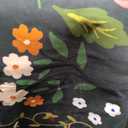 Floral 5x7 Area Rug Machine Washable Soft Print Boho Carpet Non Slip Doormat Low Pile Flower Area Rugs for Living Room Bedroom Nursery Kitchen Dining Room Indoor-Black