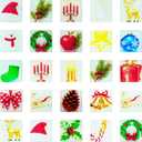 Christmas Glass Mosaic Tiles, 25mm/1Inch Square Tiles Crystal Mosaic Tile for Crafts, Colorful Tiles for Mosaic Project Supplies Home DIY Crafts Interior Decoration