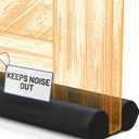 Everlasting Comfort 2 Sided Under Door Draft Stopper for Bottom of Doors - Quick Install, Keeps Heat In & Cold Air Out - Sound Proofing Foam Strip Gap Filler, Noise Blocker for Interior -Fits 30"-36"W