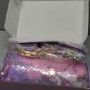 Princess Costume for Girls, RGB Light Up Princess Dress Up Syncs Music App Control with Accessories  (5-6 Years, Rgb+Pink Purple)