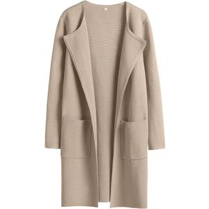 ANRABESS Womens Cardigan Sweater Open Front Knit Long Coatigan Dressy Casual Jacket Coat 2025 Fall Outfits Classy Clothes (Medium, Bright Tan)
