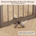 Free Standing Dog Gate Indoor, Foldable Dog Gate for Doorways Stairs, 3-Panel, 24"Tall