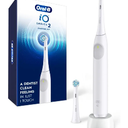 Oral-B iO Series 2 Rechargeable Electric Powered Toothbrush Starter Kit, Pure White with 2 Brush Heads - Automatic Pressure Sensor to Protect Gums - 3 Modes - 2 Min Timer