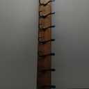 Rustic 38.6" Large Coat Rack Wall Mount, Long Wood Coat Hooks with 10 Triple Hooks, Heavy Duty Wooden Coat Hanger Wall Mount for Entryway, Farmhouse Hanging Jackets, Coats, Hats, Bags,Towel (Brown Plate & Black Hook)