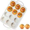 Vinino 1Pack Silicone Muffin Pan for Baking with Metal Reinforced Frame, 12 Cup Regular Size Cupcake Pan, BPA Free Silicone Muffin Tray, Cupcake Baking Pan Molds for Oven Dishwasher Safe - Cream