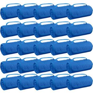 25 Ct of Roll-Up Blankets for Camping, Travel, Outdoors, Beach, Picnics  Purple  Hook + Loop Closure for Easy Use in Cars & on Airplanes  Customizable for Promotions & Events