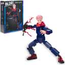 BLDR Jujutsu Kaisen Yuji Itadori Building Set - 9.5-Inch Buildable Articulated Action Figure, 0039