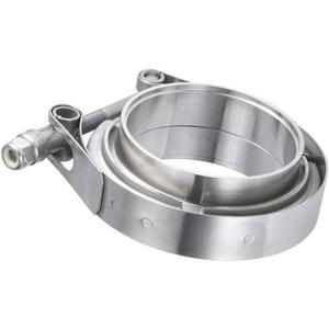 LECWOF V Band Clamp 2.25" Whole Stainless Steel 2 1/4 V Band Clamp Kit 2.25 v band clamp Downpipes Assembly Male Female Flanges (2.25" With Flanges)