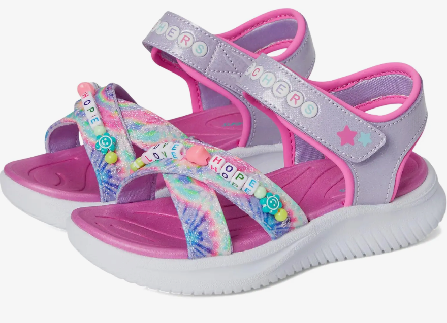Sketchers Tie Dye Bffs, Lavender/Multi, Size 3