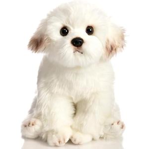 HollyHOME Maltese Stuffed Animal Realistic Maltese Dog Plush Toy Pet Gift for Kids 13 inches