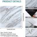 VaryStyle 18-Pack Grey/White Marble Peel and Stick Vinyl Flooring Self Adhesive Vinyl Floor Tiles Peel and Stick Waterproof Basement Flooring Tile Removable Stick on Floor Tile for Kitchen Living Room