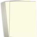 Hamilco Cream Colored Cardstock Thick Paper - 8 1/2 x 11" Heavy Weight 100 lb Cover Card Stock for Printer - 50 Pack