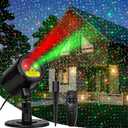 Christmas Projector Lights Outdoor, Red & Green Laser Light Projector with Remote and Timer, Waterproof Christmas Decorations for Indoor Garden Party Xmas Holiday New Year