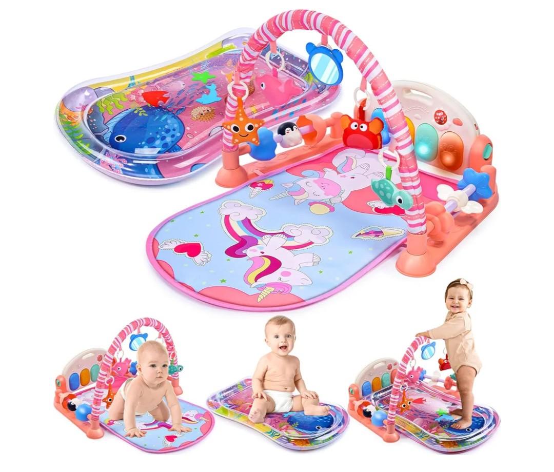 Windidi Baby Gyms Play Mats with Tummy Time Water Mat, Activity Mat Play Piano Gym with 5 Sensory Toys for Babies, Music and Lights Boy & Girl Gifts for Infant Newborn Babies 03 46 69 612 Months Windidi Baby Gyms Play Mats with Tummy Time Water Mat, Activity Mat Play Piano Gym with 5 Sensory Toys for Babies, Music and Lights Boy & Girl Gifts for Infant Newborn Babies 03 46 69 612 Months