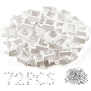 72 Pcs Mounting Brackets Compatible with Govee Outdoor LED Lights (Non Pro Version H705) Light Clips for Outdoor Lights H805, Install Firmly, White