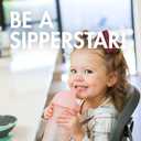 Boon Swig Toddler Silicone Straw Cup, 9 Ounces Pink