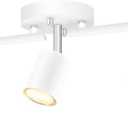 Track Lighting, LED Track Lighting Fixtures Ceiling, White Kitchen Lights for Bedroom, 30" Ceiling Spotlight Kit, 5 Light Wall Light with Rotatable Heads, Kitchen Decor(GU10 Socket, NO Bulb)