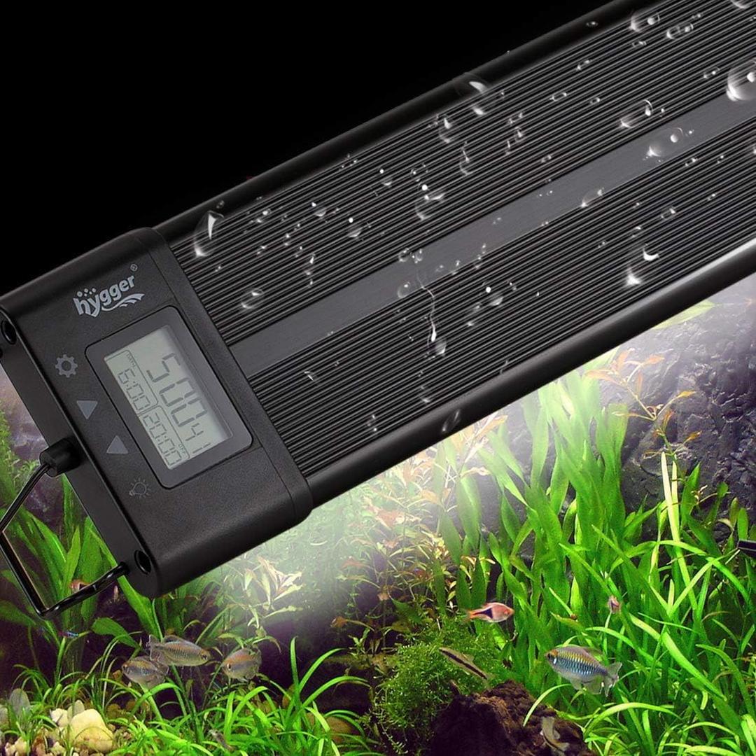 hygger Aquarium Programmable LED Light, for 18~24in Long Full Spectrum Plant Fish Tank Light with LCD Setting Display, 7 Colors, Sunrise Sunset Moon and DIY Mode, for Novices Advanced Players
