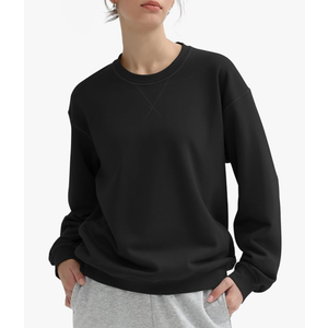 PUMIEY Women's Oversized Sweatshirt Crewneck Long Sleeve Loose Pullover Tops Fall Fashion Airy Collection, M