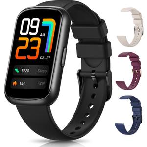 Fitness Tracker, Smart Watches for Women Men with Heart Rate/SpO2/Sleep Monitor, IP68 Waterproof Fitness Watches for Women Men, Step Tracker & Smart Watch for Android iPhone,Pedometer Watch, Gift (Black)