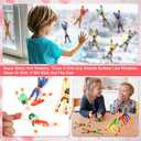 28 Packs Valentines Day Sticky Wall Climbing Men Ninja with Gifts Cards Set for Boys, Stress Relief Toys for Kids Party Favor, Classroom Exchange Prizes, Valentine Greeting Cards