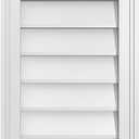 14"W x 24"H Rectangle Surface Mount PVC Gable Vent: Non-Functional, w/ 1-1/2" x 2" Brickmould Frame