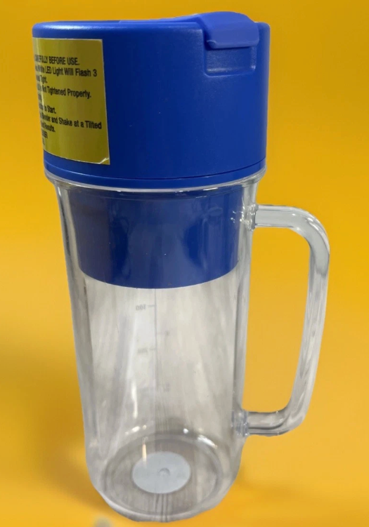 Portable Juicer Cup Portable Blender Small Size Blender Mixer Rechargeable Fruit Juicer for Kitchen Office Travel 16oz Blue