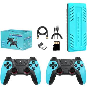 JSAIGams U36 Retro Game Console Stick, 4K HDMI Plug & Play TV Gaming Device, 128GB Storage, S905X4 Chip, 2 Wireless Controllers, Ideal Gift for Adults & Kids (U36 128G Battery)