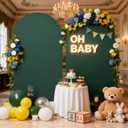 6FT Hunter Green Arch Cover - Polyester Fitted Wedding Arch Stand Covers Round Top Chiara Arch Backdrop Cover for Birthday Party Banquet Photo Background Decoration
