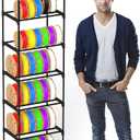 9-Tier 3D Printer Filament Storage Rack, Heavy Duty Metal Spool Holder Holds 541kg, Tool-Free Assembly, Modular Design for Home Office Workshop