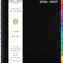Monthly Planner 2026-2027 - JUL 2026 - DEC 2027 Planner/Calendar,18 Monthly Planner with Contacts & Passwords, 8.5" x 11" Planners 2026-2027, Colorful Tabs, Thick Paper, Black