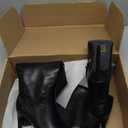 sun gurg Women's Knee High Boots Stiletto High Heels Sexy Zipper Knee Boots (6.5, Black/Pointy)