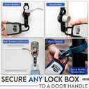 Secure Lock Box Attachment for Lever Handles - Realtors, Vacation Rentals and Real Estate Agent Supplies - Realtor Supplies for Key Lock Box for Keys with Code (1 Pack)