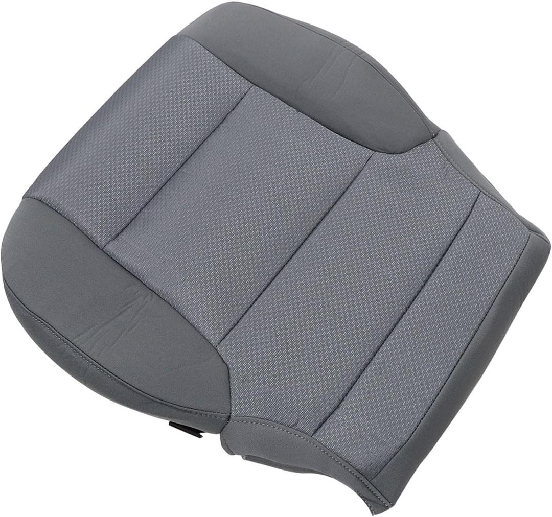 SecosAutoparts Driver or Passenger Side Bottom Replacement Cloth Seat Cover Gray #H2T or 4DP Compatible with Chevy Silverado GMC Sierra 1500 2500HD 3500HD 2014 2015 2016 2017 2018 2019