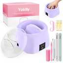 Yokilly Nail Soaking Bowl Heated: 50% Faster Nail Soak off Bowl for Women Nail Beginner - Electric Manicure Nail Bowl for Home Salon (Purple)