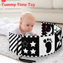 URMYWO Black and White Baby Toy, Tummy Time High Contrast Newborn Toys 0-3 Months, Soft Baby Book, Visual Stimulation Montessori Sensory Infant Toys 0-6-12 Months, Boy Girl Shower Gift
