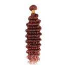 Copper Brown Bundles Human Hair Auburn Deep Wave Bundles Huxowax Virgin Soft and Silky Remy Hair single bundle 22 Inch Double Weft Color 33 Deep Wave Bundle 50g