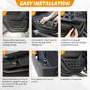 MAIKER Metal Rear Door Storage Box Compatible with 2018-2025 Jeep Wrangler JL JLU 4XE & 2020-2025 Gladiator JT, Insert Organizer Box Pockets for Replace Sagging Nets, 2PCS(Black)
