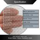 1/8 inch Galvanized Hardware Cloth Wire Mesh Screen Roll (16in x 10ft)
