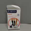 JOBST Relief Knee High Graduated Compression Socks, 30-40 mmHg - Comfortable Unisex Design - Closed Toe, Black, X-Large