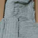 Smoofy Fluffy King Size Comforter Set 3 Pieces - Sage Green Fleece Fluffy Comforter Set, Luxury Fuzzy King Bedding Set, Soft King Bed Set All Season, Heavy Faux Fur Comforter with 2 Pillow Cases