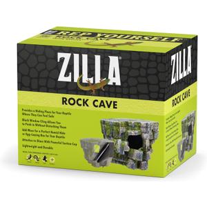 Zilla Vertical Dcor Rock Cave 8.75 x 5.875 x 7.25",Grey
