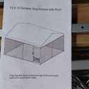 Rovibek Outdoor Dog Kennel with Roof, 10x10 Ft Dog Kennel Outside, Dog Kennels Outdoor with Steel Rotating Feeder Bowls, Outside Kennel for Large Dogs