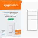 Amazon Basics Smart Dimmer Switch, Single Pole, Works with Alexa Only, 2.4 GHz Wi-Fi, No Hub Required, White