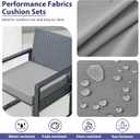 IPYNBAP Outdoor Chair Cushions Set of 4 -Waterproof Outdoor Seat Cushions for Patio Furniture, Patio Chair Cushion with Handle and Ties, Out Door Chair Pads,19x19x3-Square, Grey